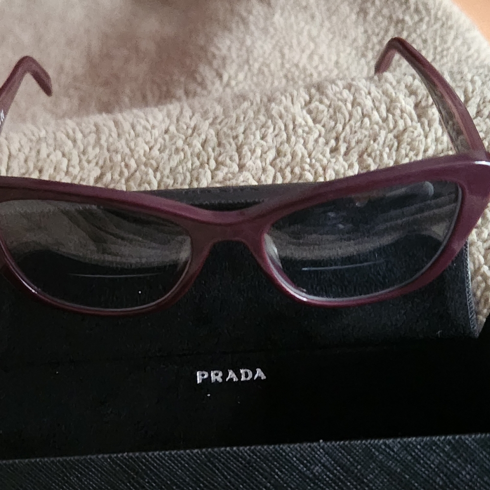 PRADA frames burgundy